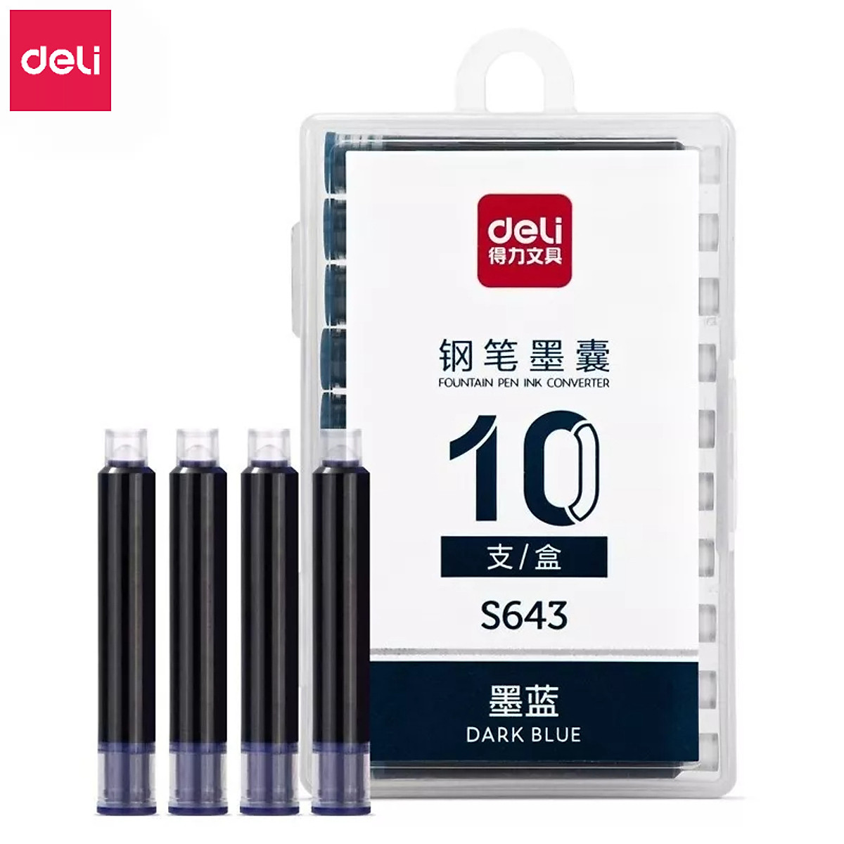 Bút Máy Học Sinh Cao Cấp Deli Bút Luyện Viết Chữ Đẹp -Tặng 1 Ống Mực- Cố Định Cách Cầm Nắm - Màu Pastel Xinh Xắn