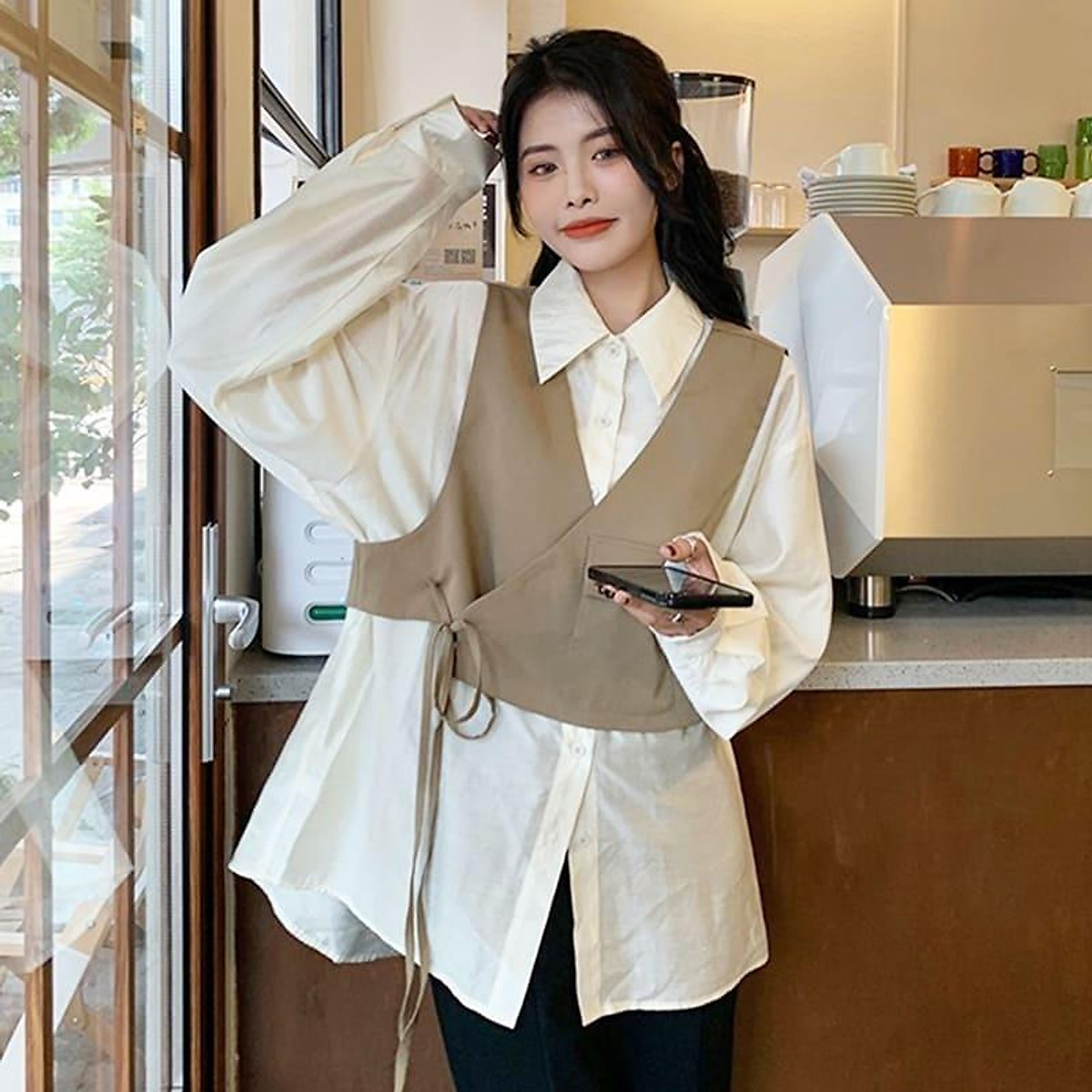 5 kiểu phối đồ với áo gile len chuẩn phong cách xứ Hàn  Làm Điệu