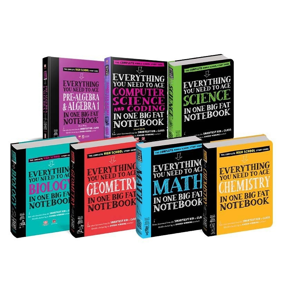 Sách Big Fat Notebooks - Everything You Need To Ace - Sổ tay học tập bản tiếng anh (7 cuốn)