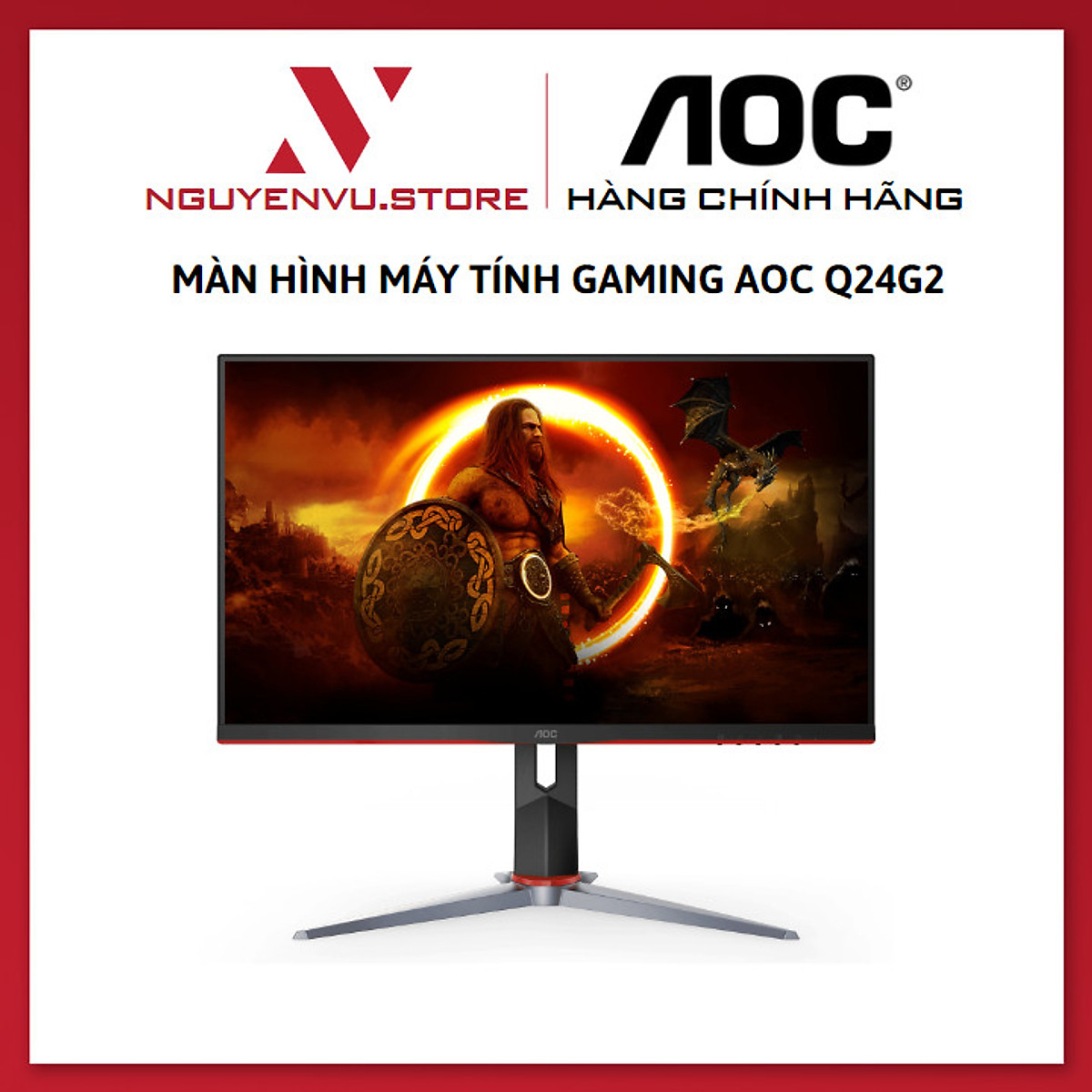 Màn Hình Gaming AOC Q24G2 (23.8"/2K/IPS/165Hz/1ms/GSync) Hàng Chính Hãng