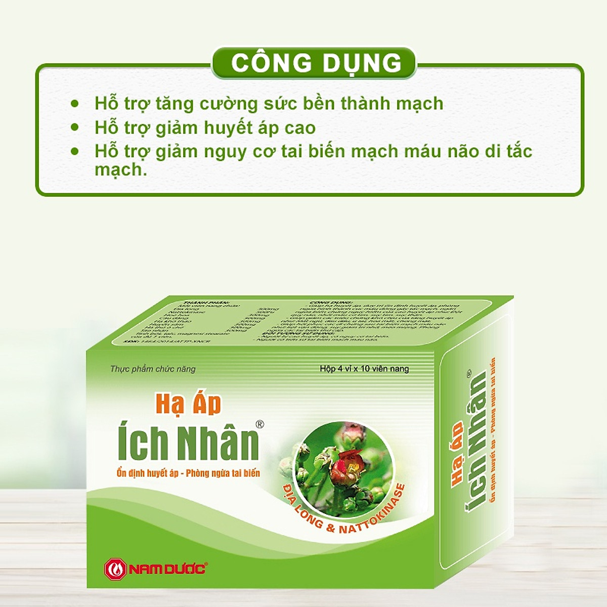 Chính Hãng + FreeShip] Hạ Áp Ích Nhân, Hỗ trợ hạ huyết áp, giảm ...