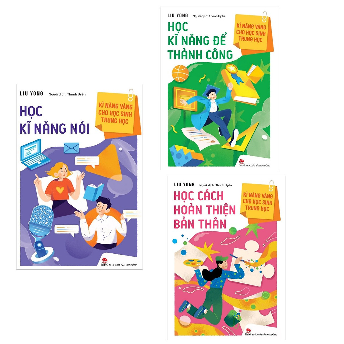 Combo 3 Cuốn Sách Kỹ Năng Vàng Cho Học Sinh Trung Học - Học Cách Hoàn Thiện Bản Thân + Học Kỹ Năng Nói + Học Kỹ Năng Để Thành Công (Phát Triển Kỹ Năng Mềm Kỹ Năng Giao Tiếp Cho Thiếu Niên)