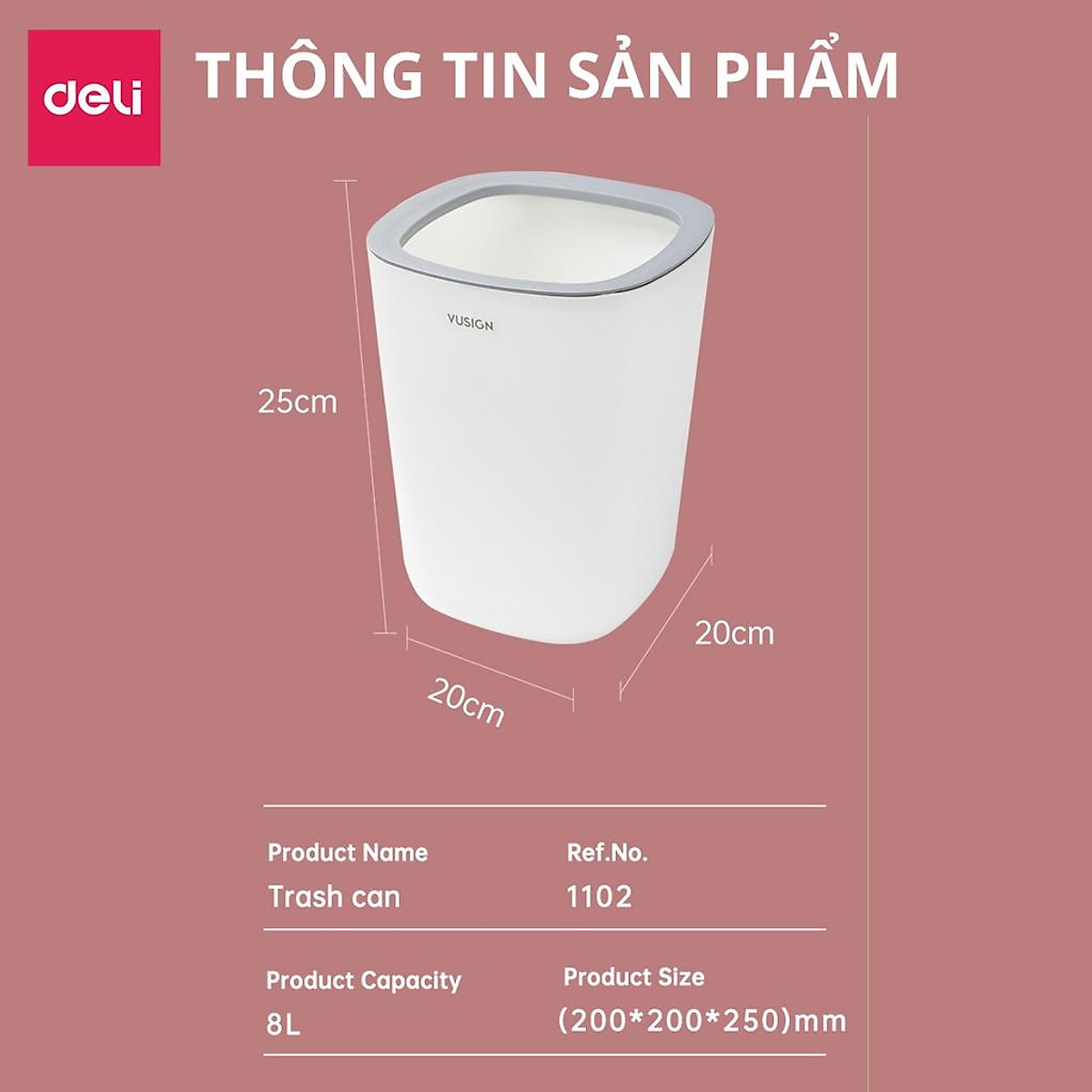 Thùng Rác Cố Định Túi Rác Sọt Rác Nhựa Nguyên Sinh Hạn Chế Mùi Hôi Tiện Lợi Tiết Kiệm Không Gian Cho Văn Phòng Nhà Bếp - 1104