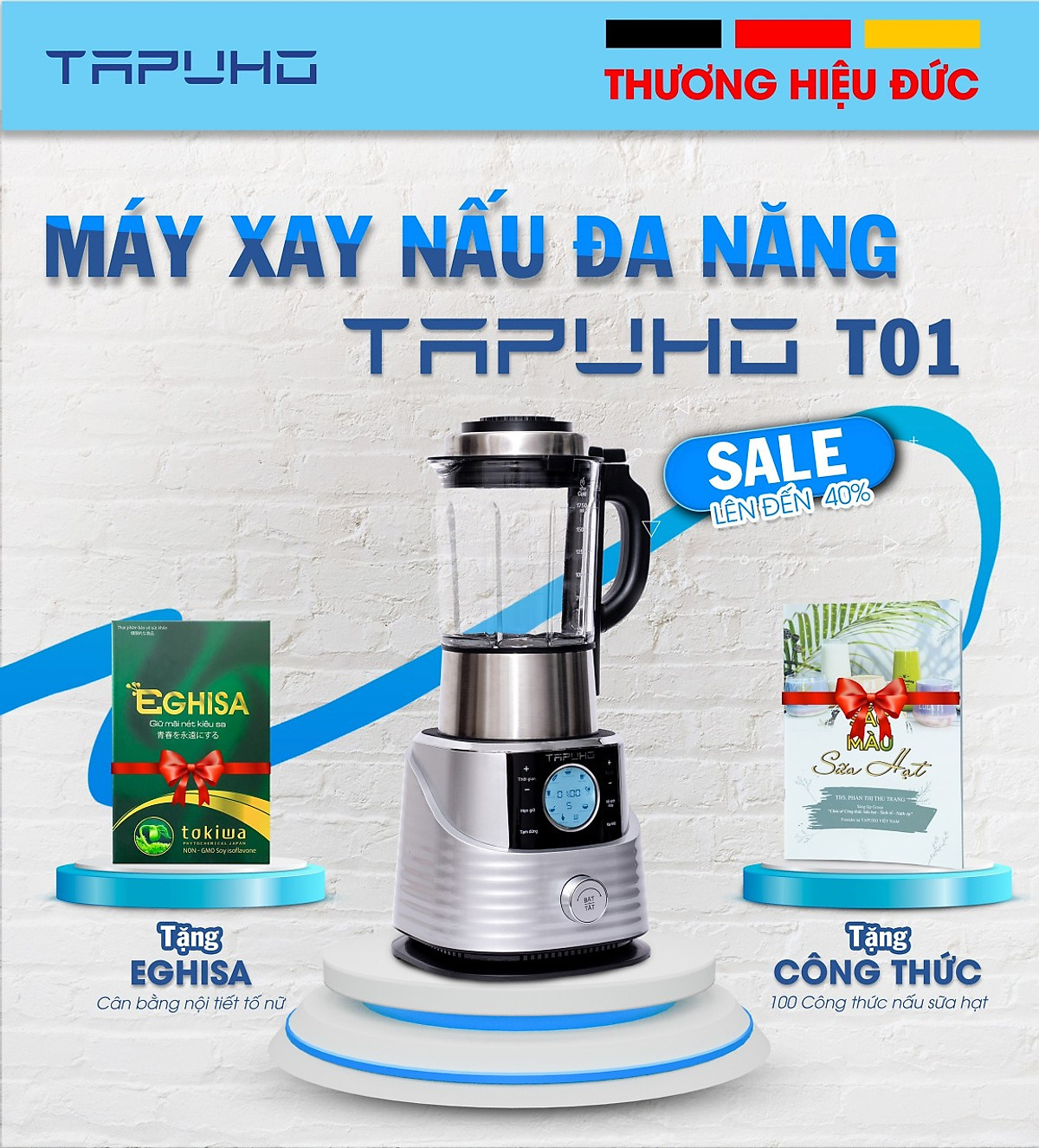 Máy Làm Sữa Hạt TAPUHO T01 - Thương hiệu Đức