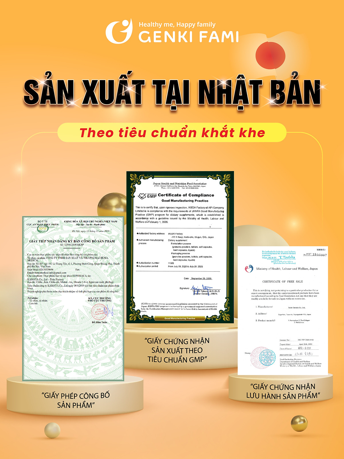 Tăng Cường Sinh Lý Nam Supo Maca Genki Fami Nhật Bản, Chiết Xuất Nhân Sâm, Baba, Hàu Biển - Hộp 90 viên