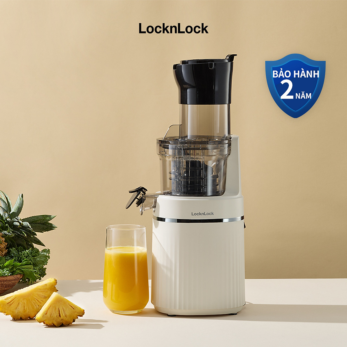 Máy ép chậm Locknlock EJJ421IVY Slow juicer - Dung tích 0.8L, 200W, 220-240V, 50Hz - Hàng chính hãng