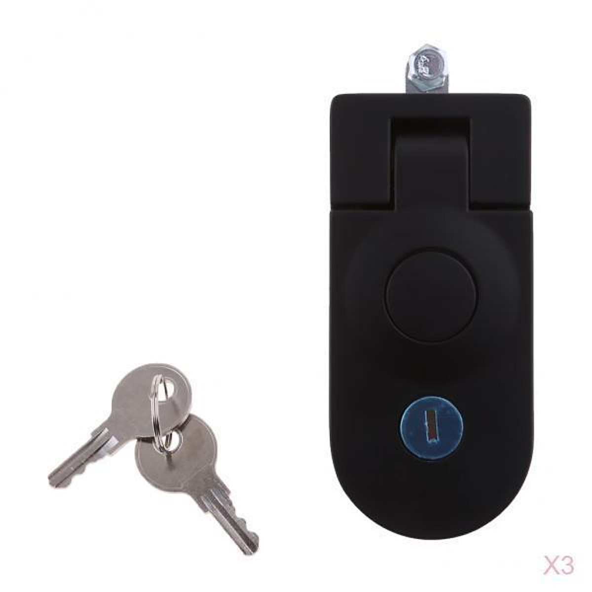3x Compression Latch Lock Large Horsebox Locker Door Toolbox Black Phụ kiện ô tô