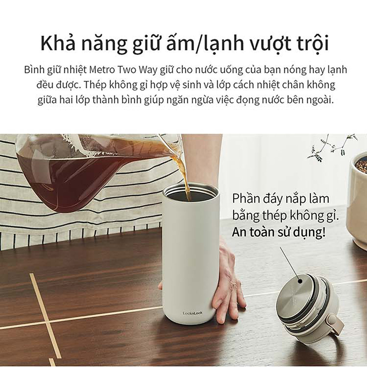 Bình giữ nhiệt LocknLock Metro Two Way LHC4274 475ml