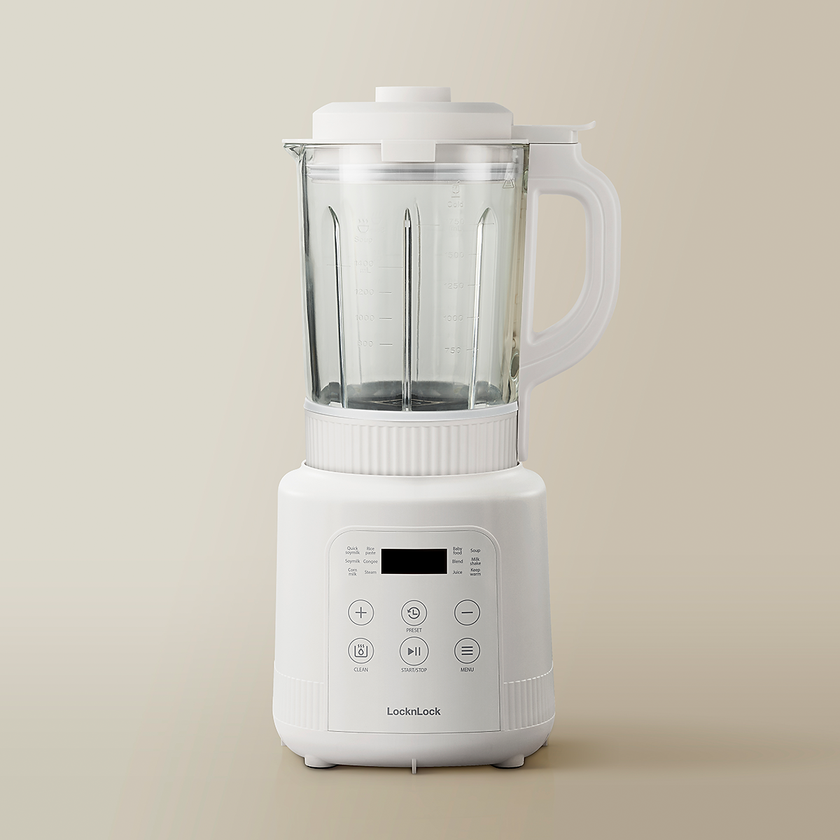 Máy làm sữa hạt đa năng Locknlock EJM486IVY heating blender - Dung tích 1.75L, 800W, 220V, 50Hz - Màu ngà - Hàng chính hãng
