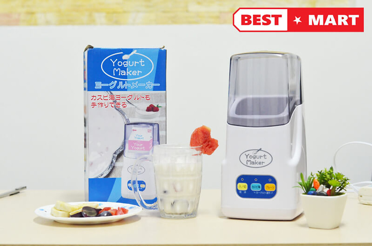 Máy Làm sữa Chua 3 Nút Tự Động Yogurt Maker Nhật - Làm Sữa Chua Tại Nhà Đơn Giản - Hàng Chính Hãng MINIIN