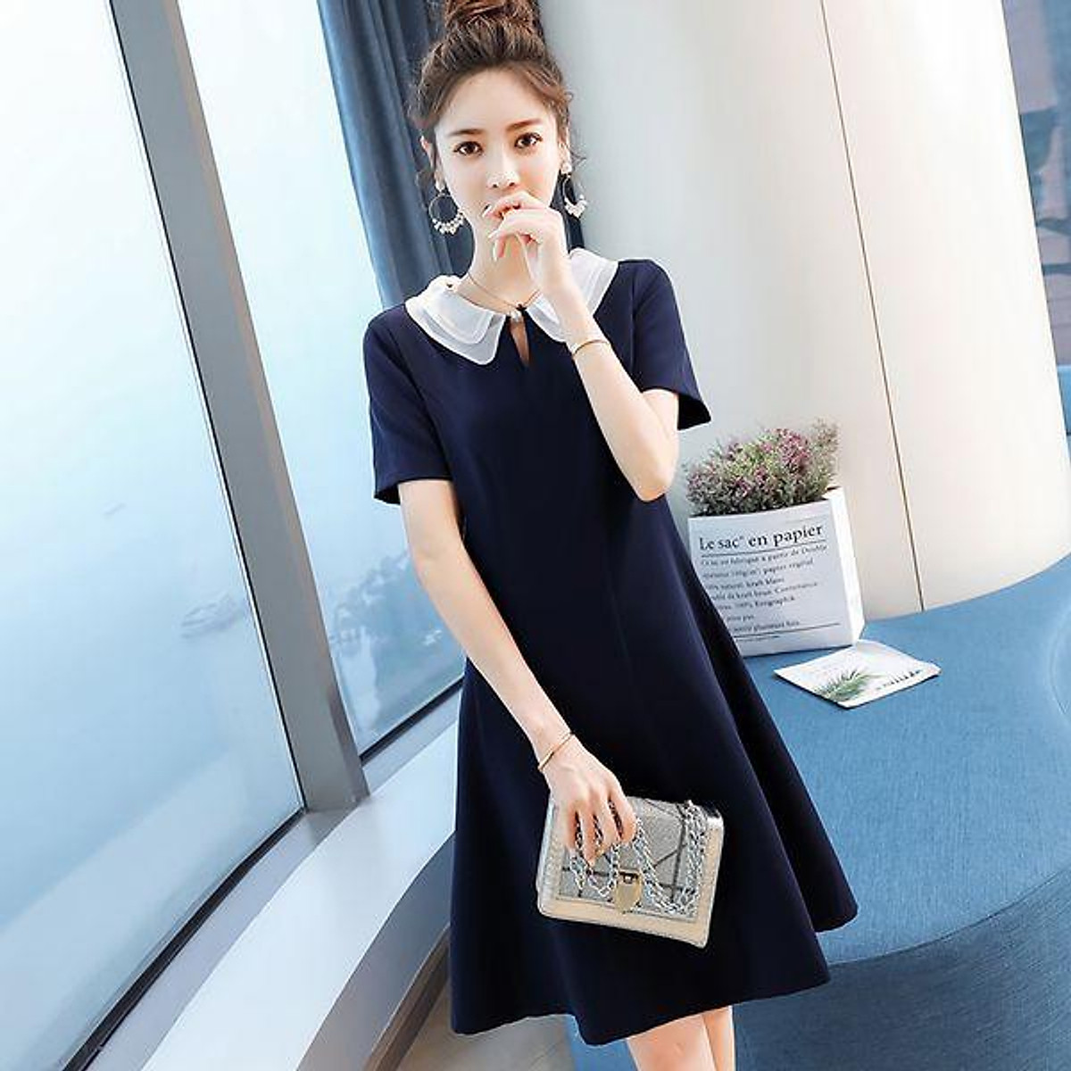 Đầm Bầu Yếm Công Sở Sang Trọng  Lịch Sự Sale Khủng