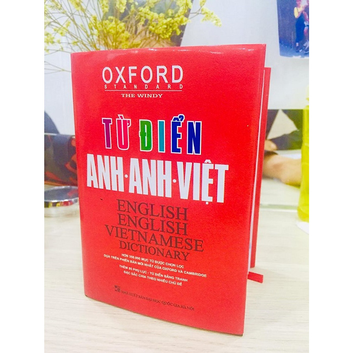 Từ điển Anh Việt bìa đỏ cứng Tái bản mới nhất - Sách học từ vựng Tiếng Anh Học nhanh Nhớ lâu Giấy nhớ PS