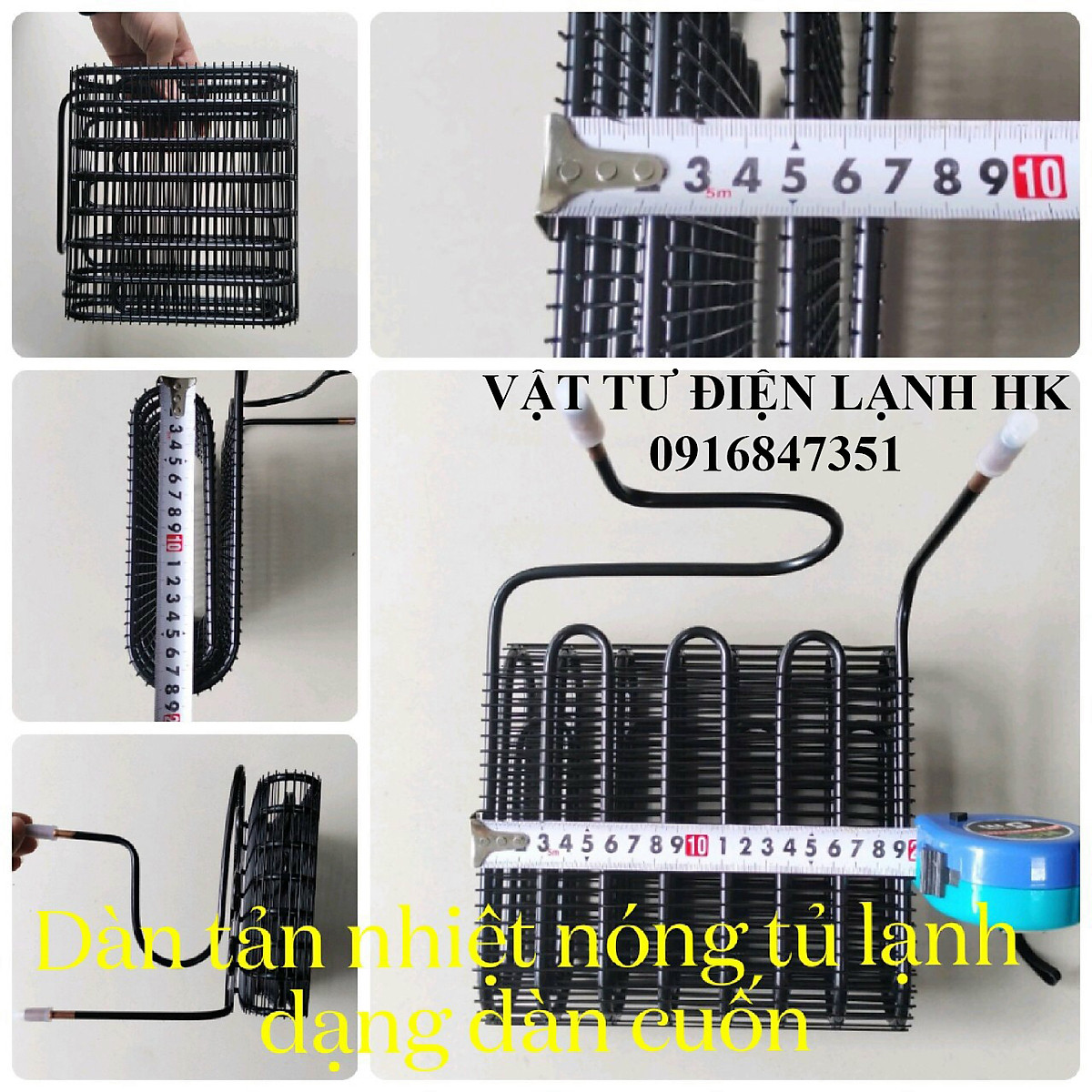 Dàn nóng dạng cuộn tủ đông - Dàn tản nhiệt cuốn tủ mát, dùng cho lốc tủ kem tủ lạnh 19x18x7 cm
