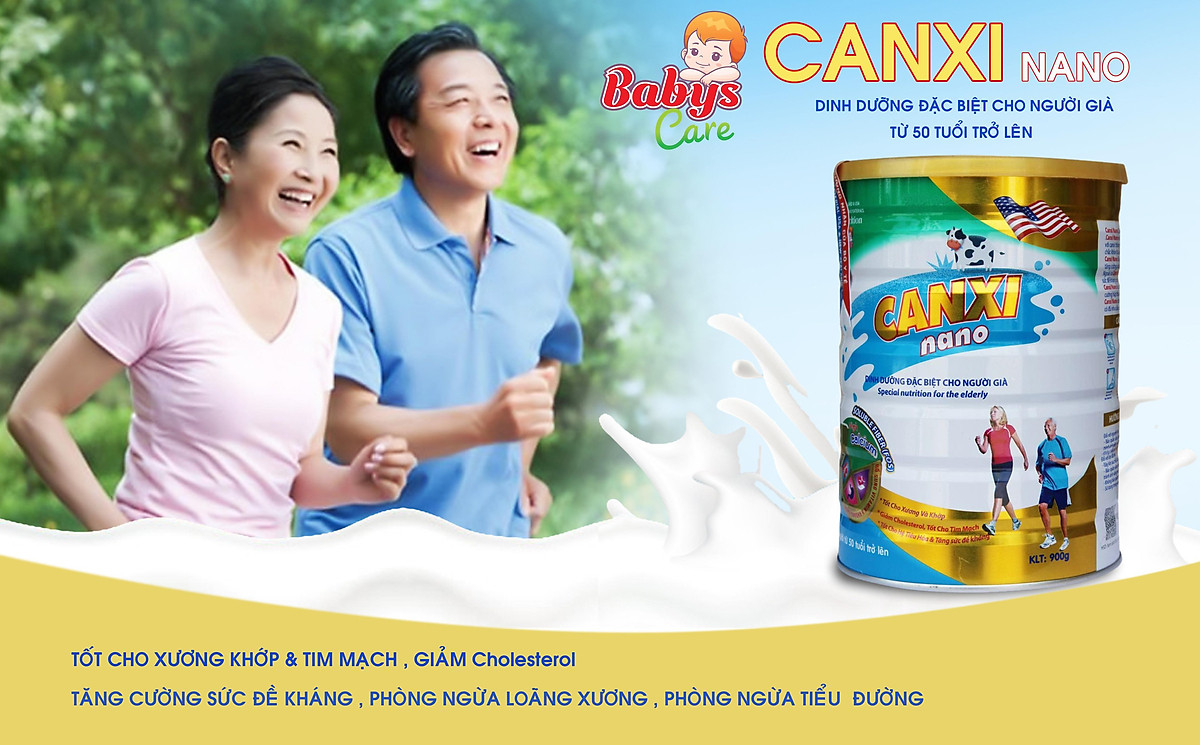 Sữa Bột Babys Care Canxi Nano 900 gam (Từ 25 tuổi) – Xương khỏe – Ngăn ngừa Loãng xương – Bổ sung Nano Canxi – FONTERRA NEW ZEALAND