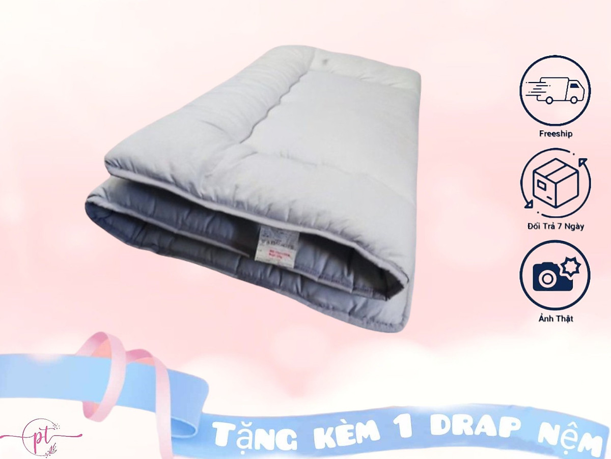 Nệm Bông Gòn Xuất Nhật, Nệm Trải Sàn Tiện Lợi, Đệm Văn Phòng Size 1m x 2m; 1.4m x 2m; 1.6m x 2m