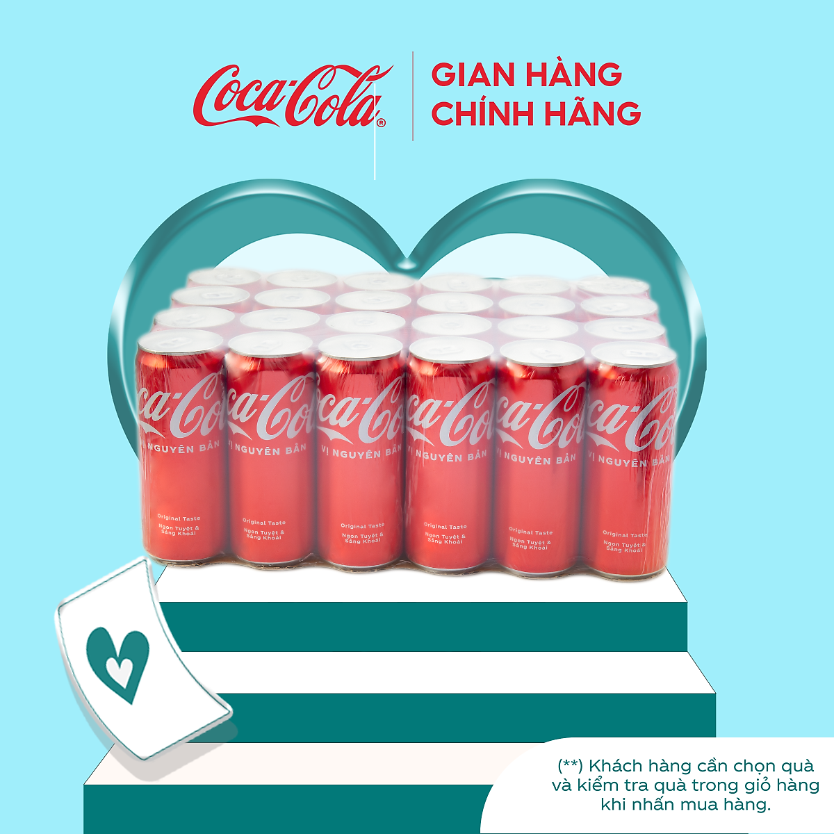 Thùng/Lốc 24 Lon Nước Ngọt Giải Khát Coca-Cola Vị Nguyên Bản Original 320m/Lon Coca-Cola Official Store