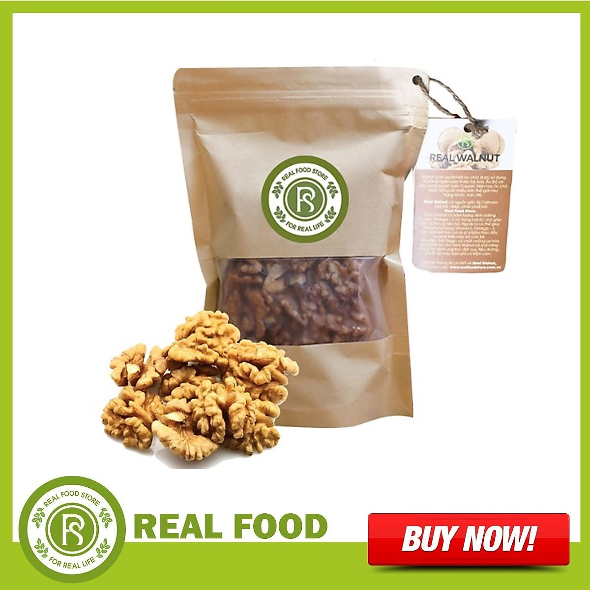 Nhân Hạt Óc Chó REAL FOOD (100g)
