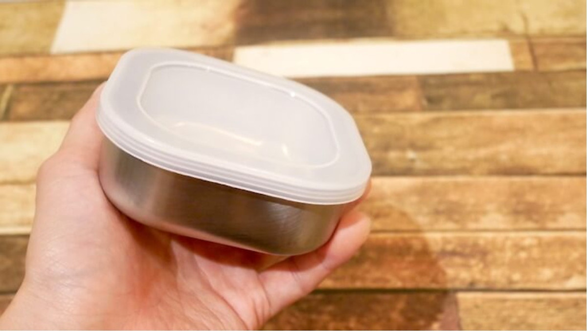 Hộp inox đựng thực phẩm có nắp đậy an toàn Echo - hàng nội địa Nhật Bản (#Made in Japan)
