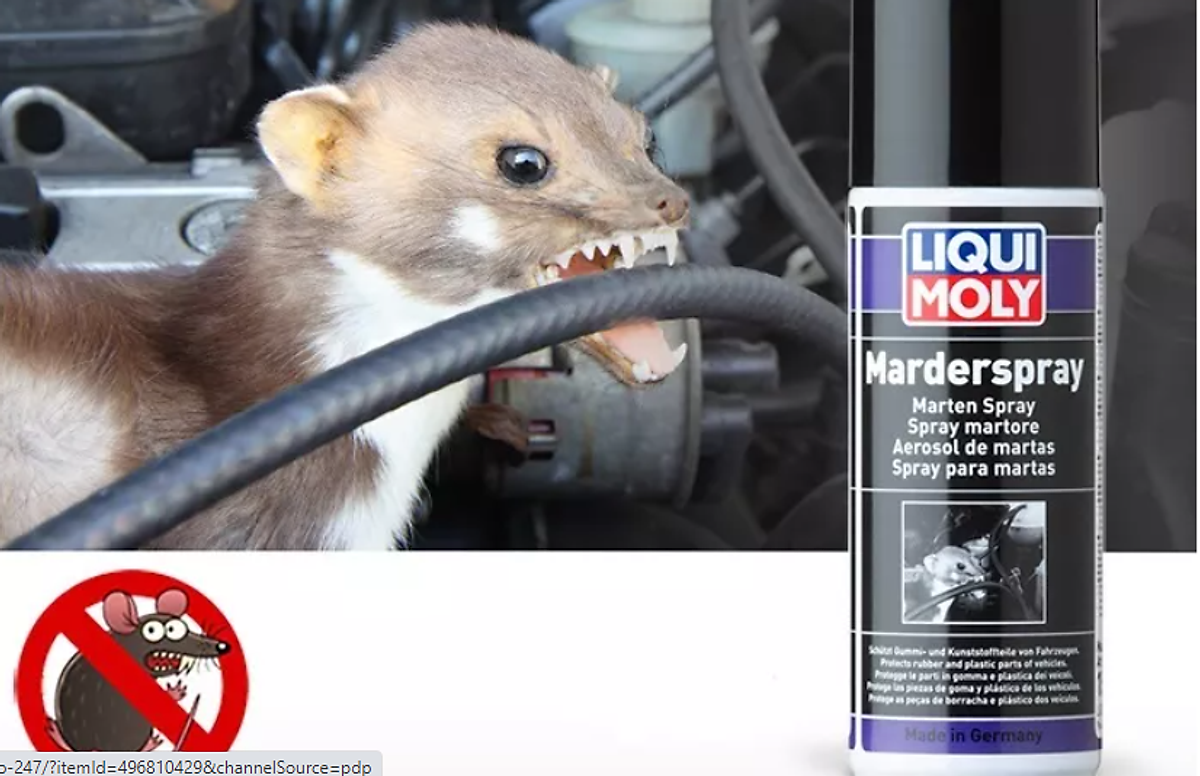 CHAI XỊT CHỐNG CHUỘT - ĐUỔI CHUỘT CHO XE Ô TÔ - XE MÁY LIQUI MOLY MARDER SPRAY 1515 - 200ML Made in Germany