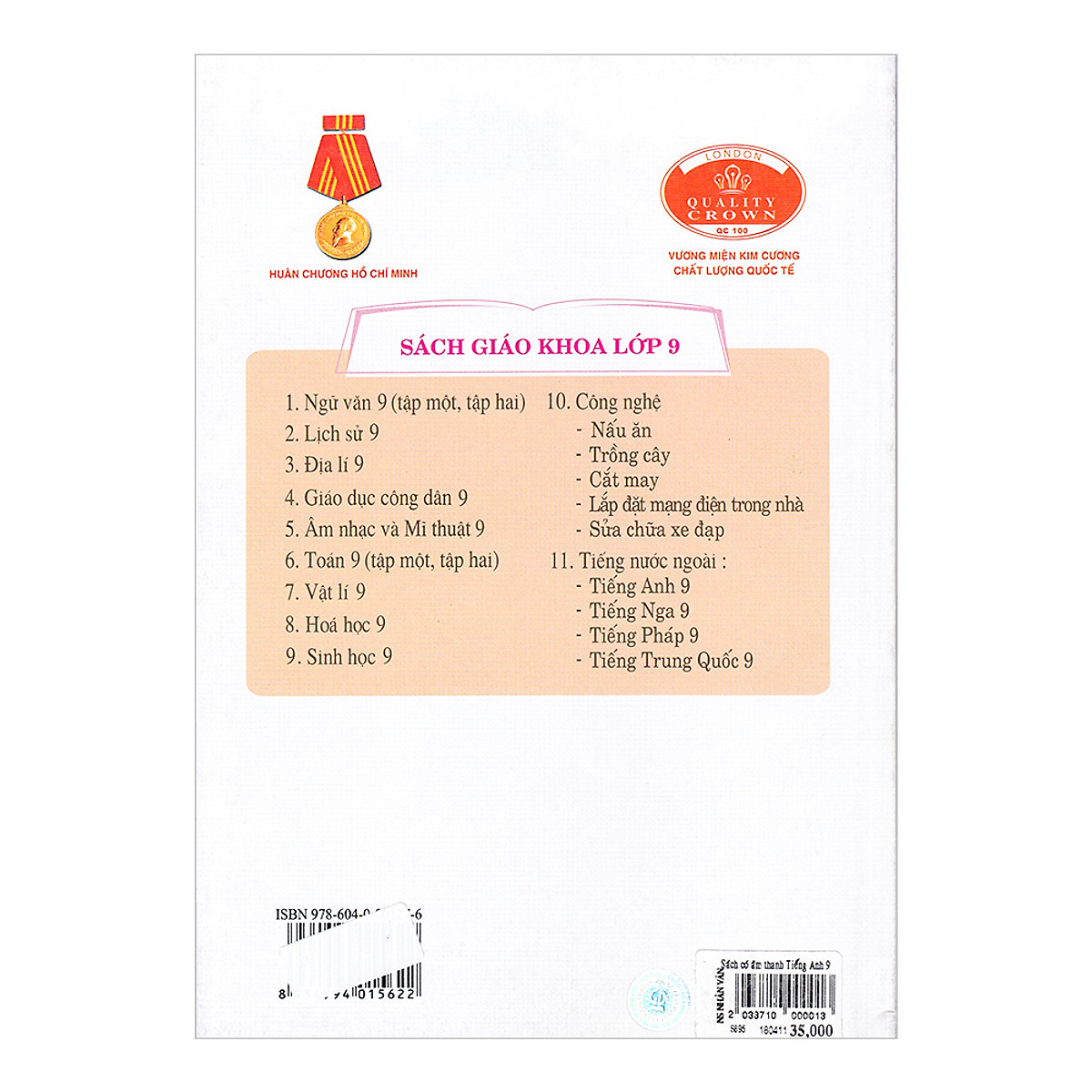 Sách - Tiếng Anh Lớp 9 - Kèm File Âm Thanh - Độc quyền Nhân Văn