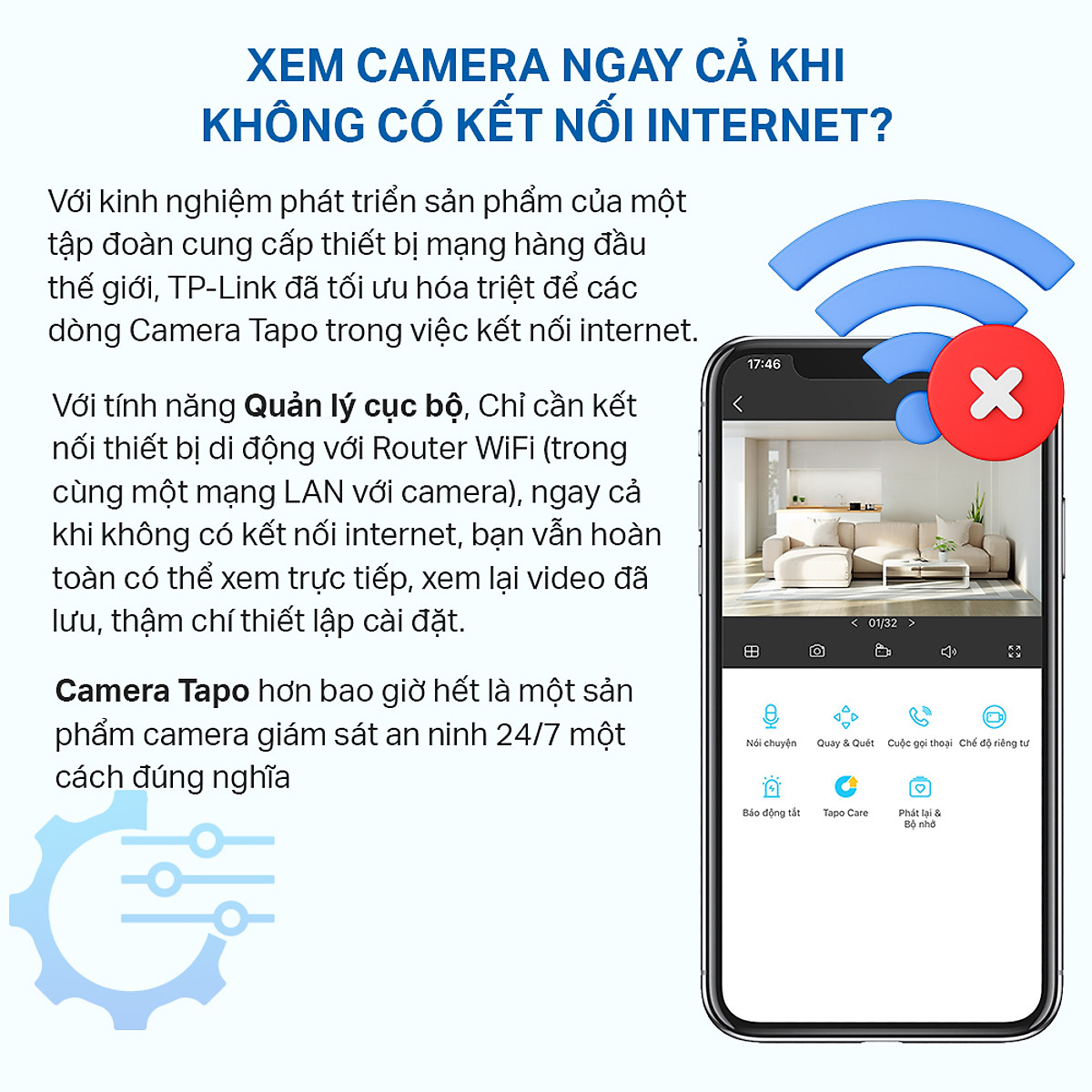Camera Wifi TP-Link Tapo C120 Trong Nhà/ Ngoài Trời Chống Nước, Đế Nam Châm, Độ Phân Giải 2K QHD - Hàng Chính Hãng