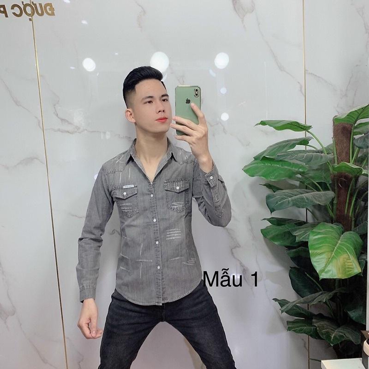 Mua Áo sơ mi bò nam áo jean nam 2020 Khói 02Xxl tại Tổng Kho Áo Jean Nam Quảng Châu #11 Mua Áo sơ mi bò nam áo jean nam 2020 Khói 02Xxl tại Tổng Kho Áo Jean Nam Quảng Châu