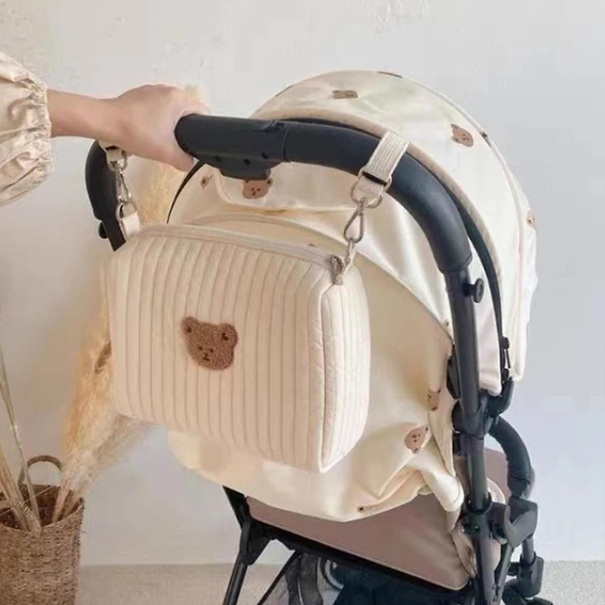 Portable Mummy Shoulder Bag Wipe Toy Phone Organizer for Travel Shopping