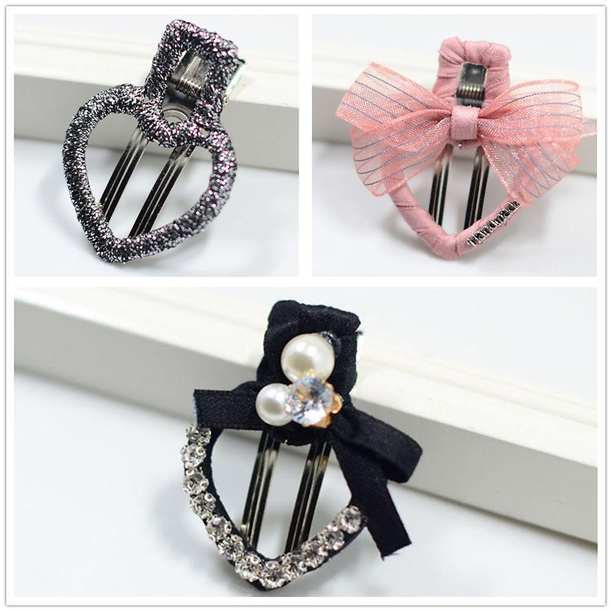 10 Pieces Sliver Hair Clip Pin Bow DIY Headwear Loveheart Girl Hair Accessories 10 Pieces Sliver Hair Clip Pin Bow DIY Headwear Loveheart Girl Hair Accessories