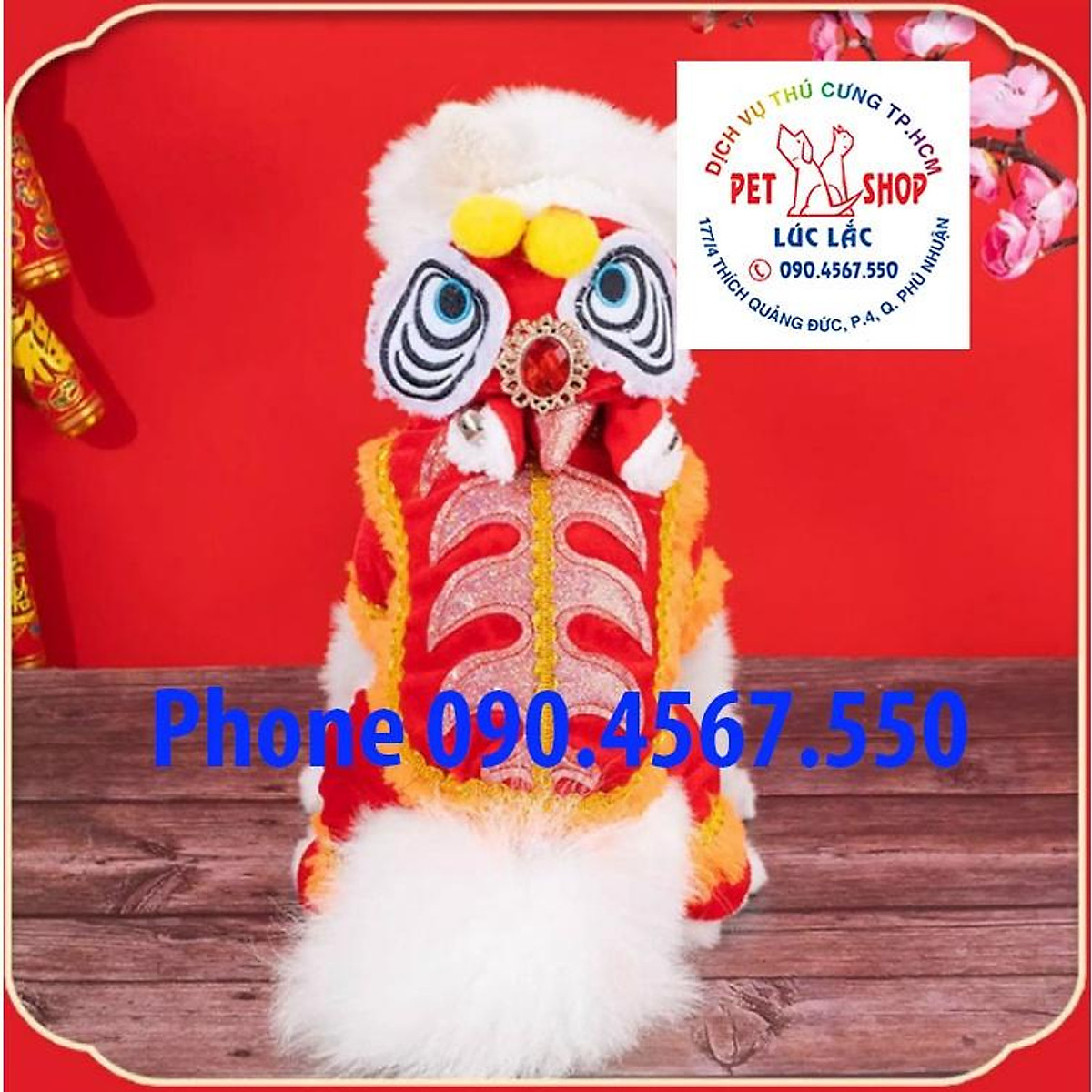 Áo quần con Lân cho Chó Mèo , Quần Áo Chó Mèo có Size 5XL cho Pet