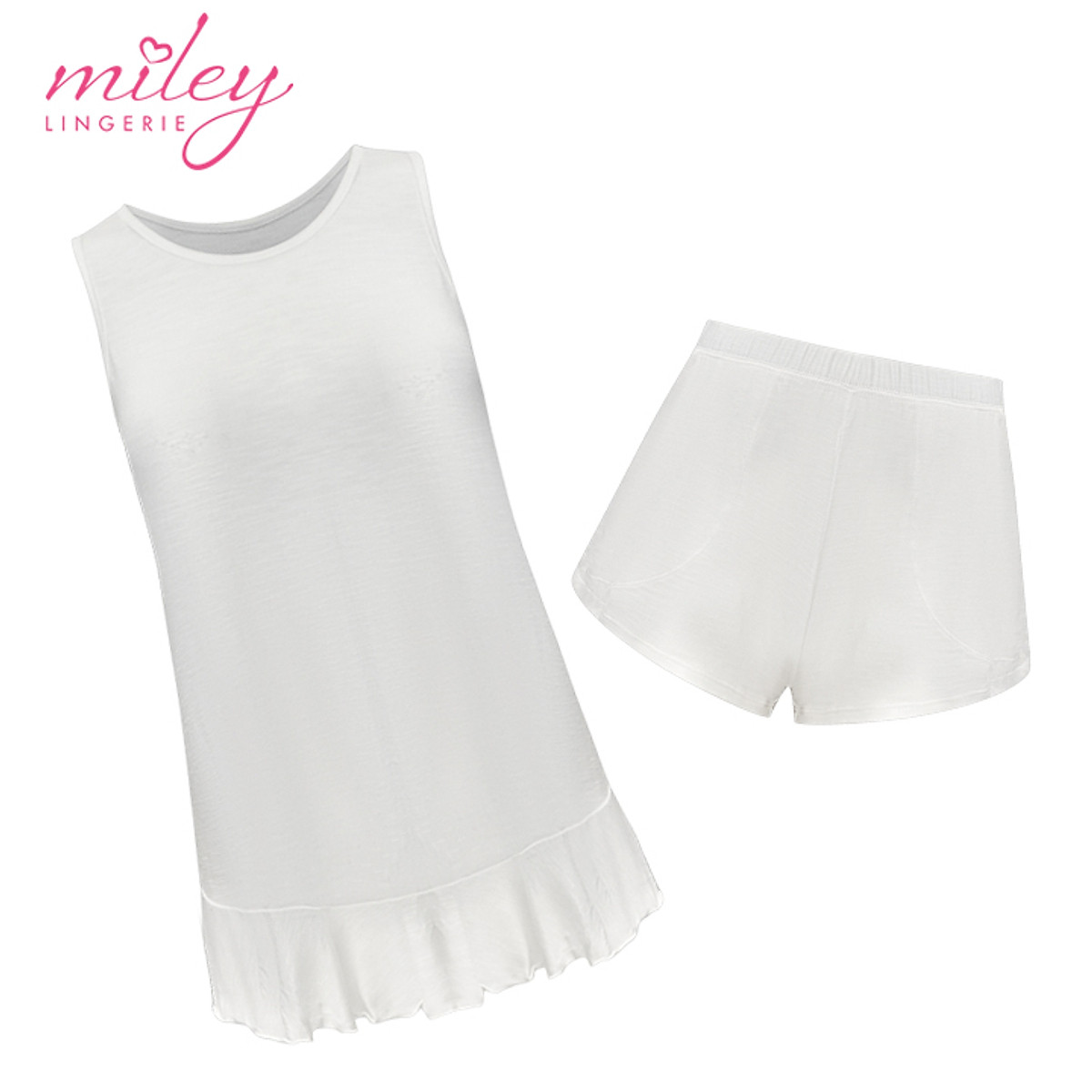 Đồ Mặc Nhà Nữ Sát Nách Thun Lụa Cao Cấp Natural Blow Miley Lingerie_DBC0201