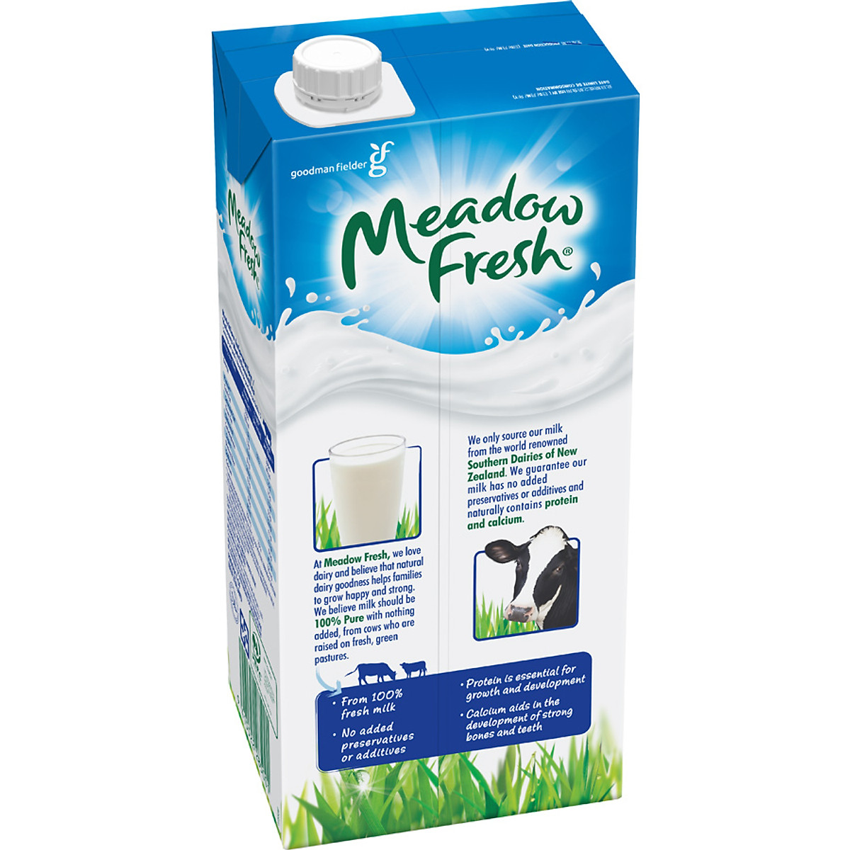 Thùng 12 hộp Sữa tươi tiệt trùng nguyên kem Meadow Fresh 1L hàng New Zealand