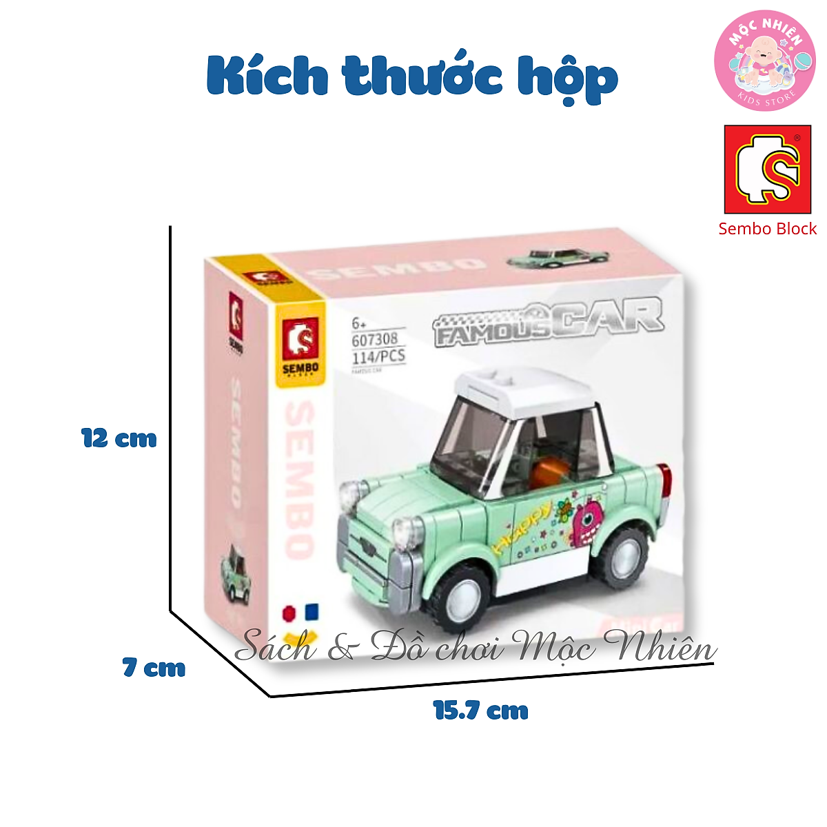 Đồ chơi lắp ráp xếp hình SEMBO BLOCK Famous Car - Xe mini đáng yêu - Dành cho bé từ 6 tuổi