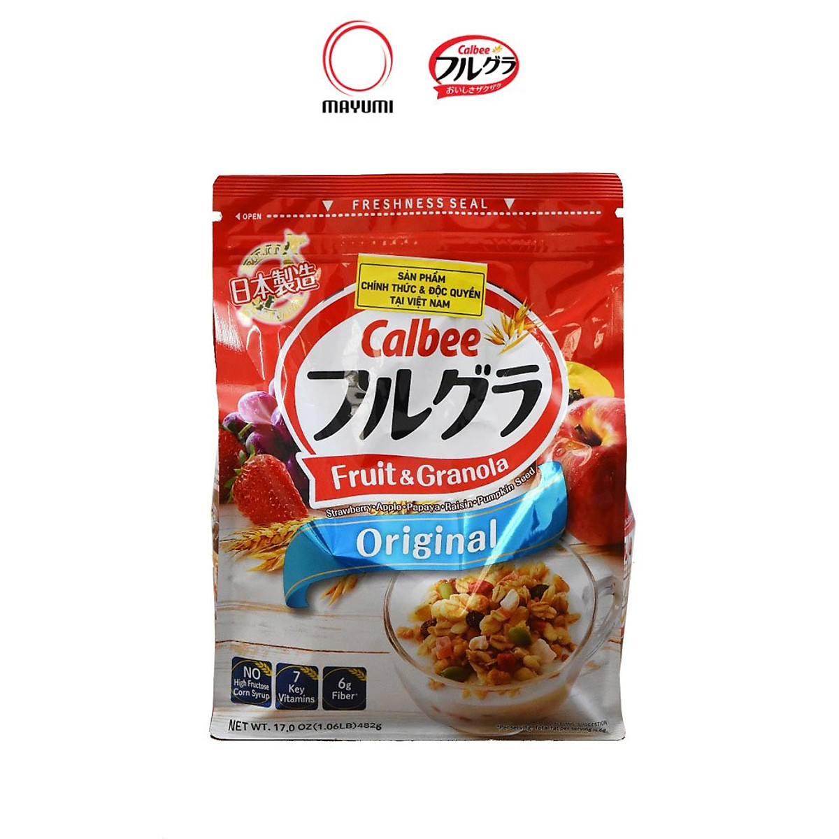 Ngũ Cốc Calbee Frugra Nhật Bản (482g)
