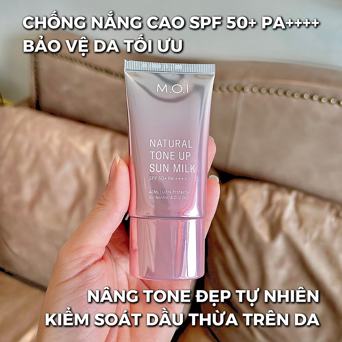 KEM CHỐNG NẮNG NÂNG TÔNG TỰ NHIÊN M.O.I 40ML HỒ NGỌC HÀ (2023)