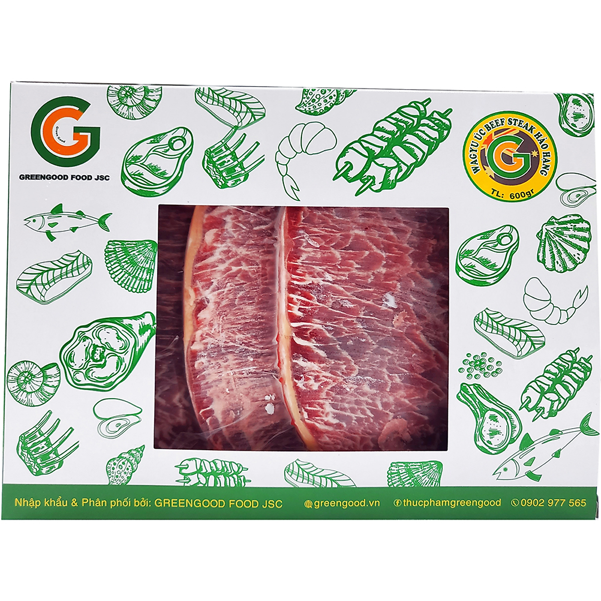 Giao Nhanh 2H] Thịt bò Wagyu STRIPLOIN 600g - cắt lát - Thịt bò, bê