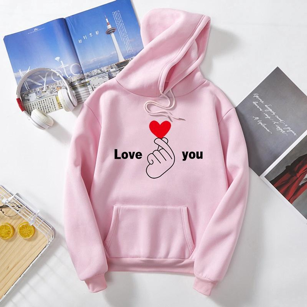 Áo Hoodie bắn tim Love you hoodie nam nữ đơn giản đẹp - Áo thun ...