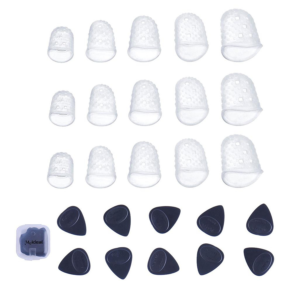 Mua 15PCS Guitar Finger Picks in 5 Sizes +10x Guitar Picks with Plastic
