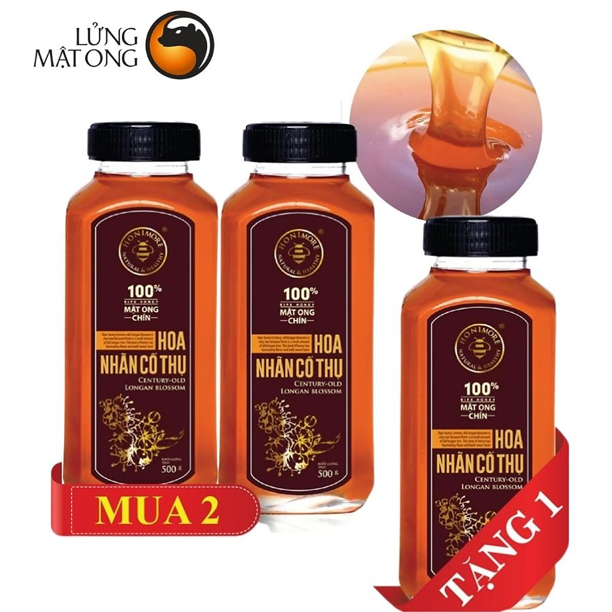 Combo Mua 2 chai TẶNG 1 chai cùng loại Mật ong rừng nguyên chất ...