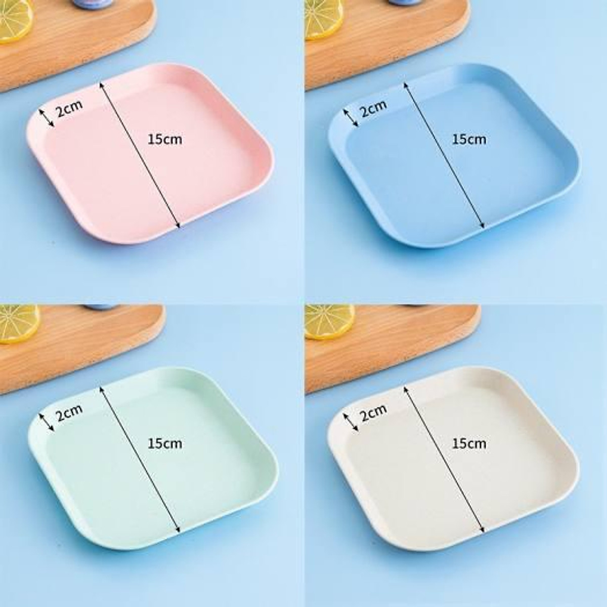 Set 8 chiếc đĩa lúa mạch mẫu mới tone màu pastel / Combo đĩa 8 ...