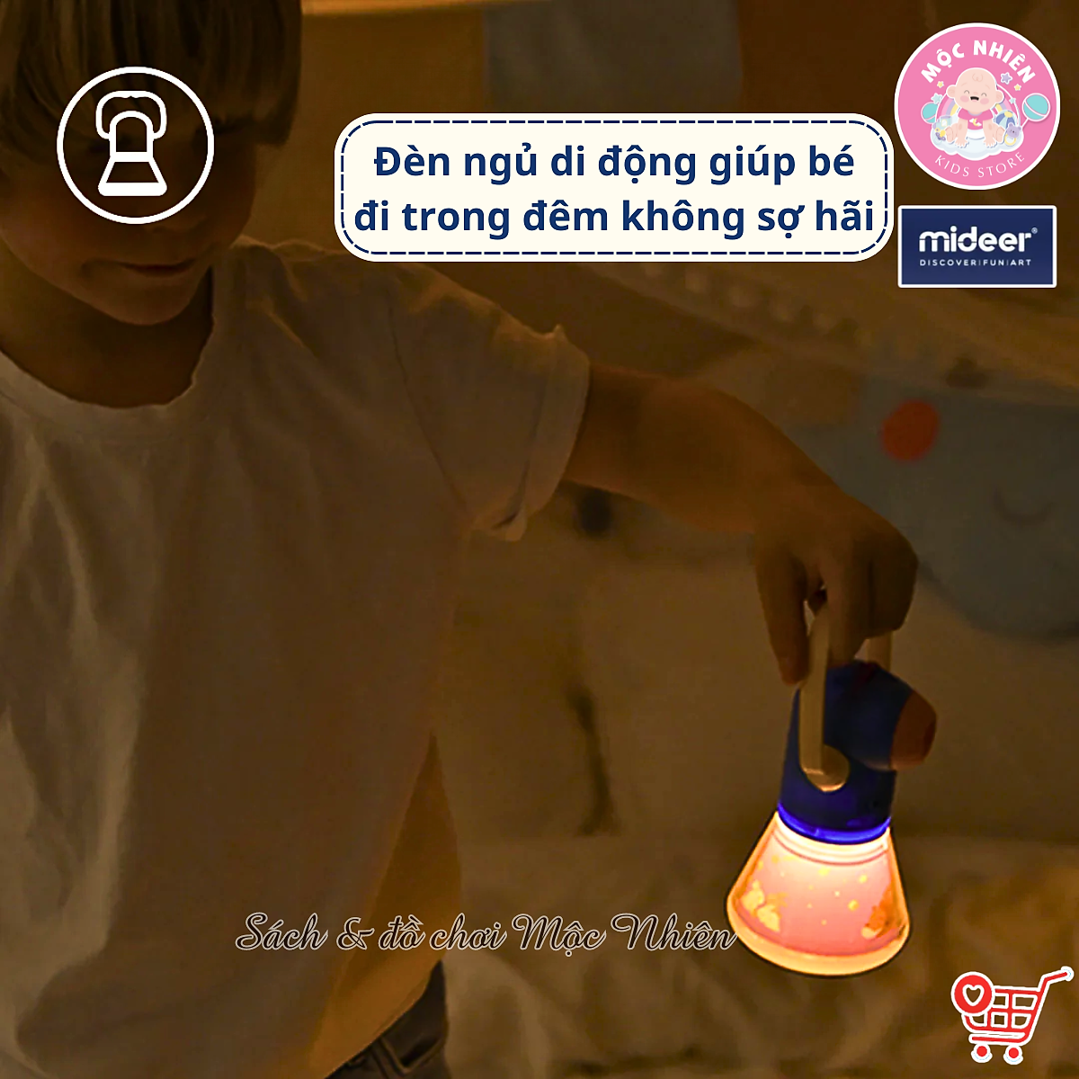 Đồ Chơi Đèn Pin Kể Chuyện Mideer Phiên Bản 12 Truyện - Mideer StoryBook Torch (có bản dịch tiếng Việt)