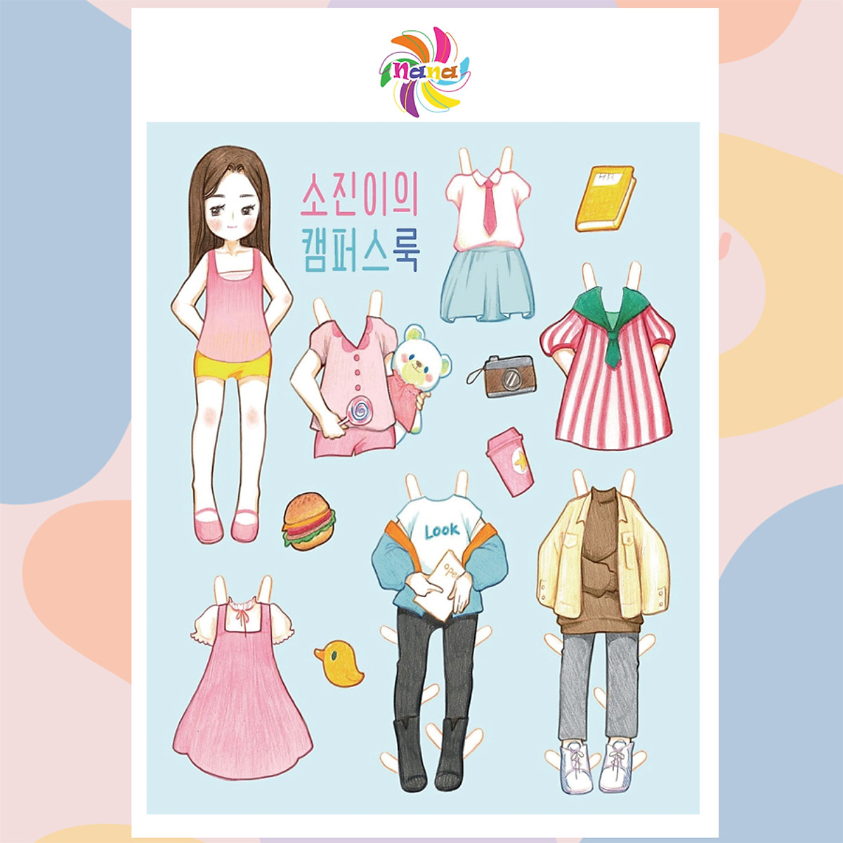 Búp bê giấy (paper doll) thay đồ thời trang đồ chơi cắt thủ công ...