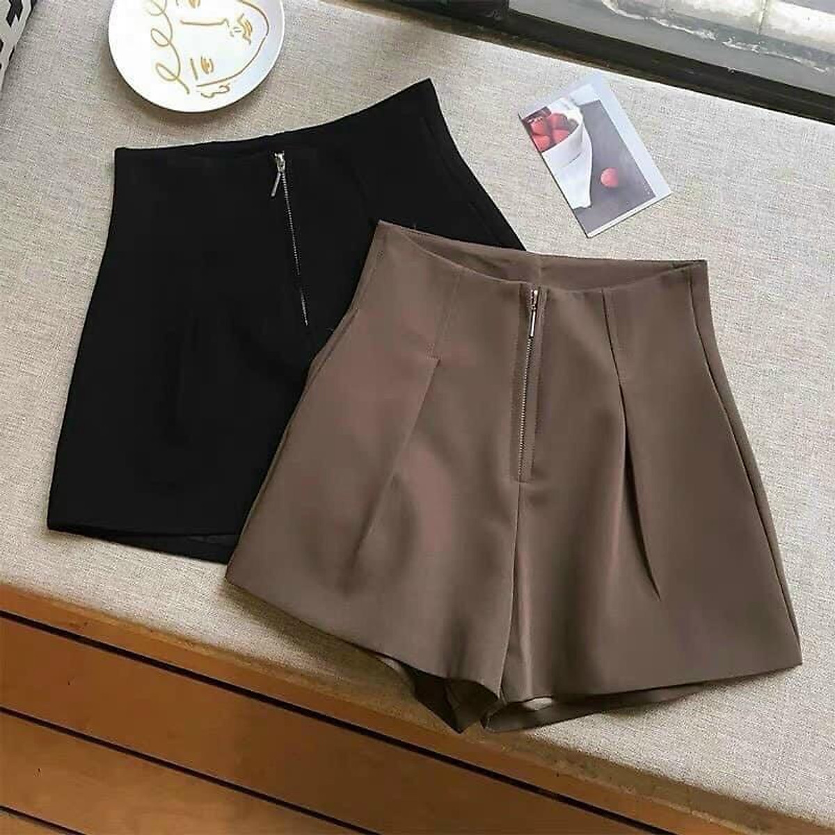 Short khoá kéo lưng cao SIZE S M L (Xả Kho Kèm Ảnh Thật 100%)