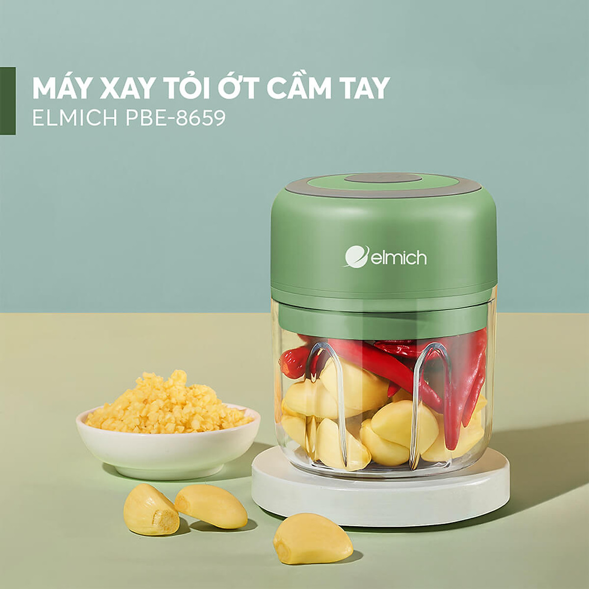 Máy xay tỏi ớt cầm tay Elmich PBE-8659 - Hàng chính hãng