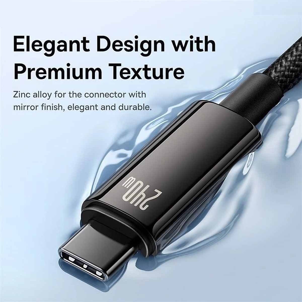 Cáp Sạc Nhanh Baseus Tungsten Gold Type-C to Type-C PD 240W Cho MacBook Samsung S23 Xiaomi iPad Huawei (Fast Charging Data Cable 5A)-Hàng chính hãng