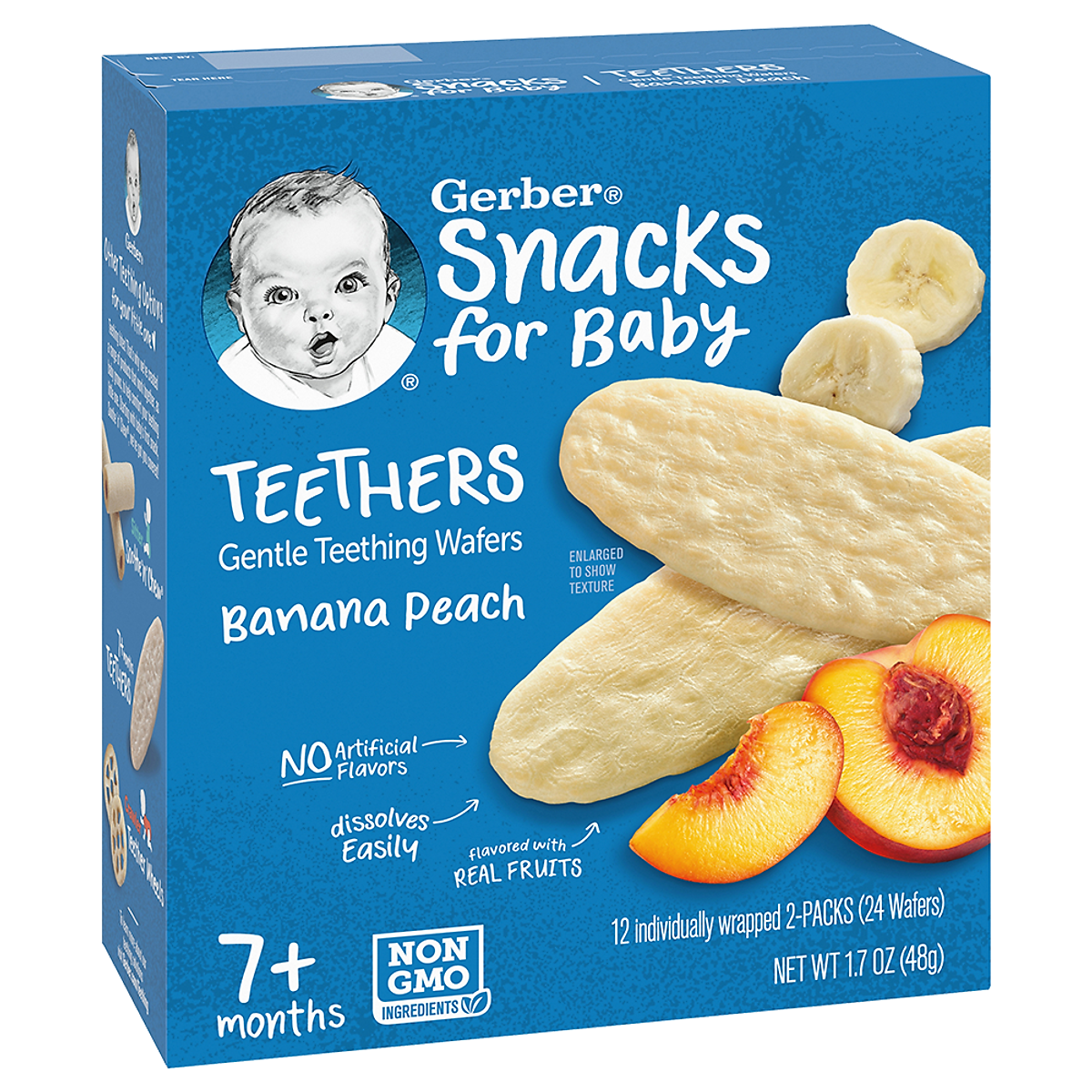 Bánh Gạo Gerber vị Chuối Đào 48g cho trẻ trên 7 tháng tuổi