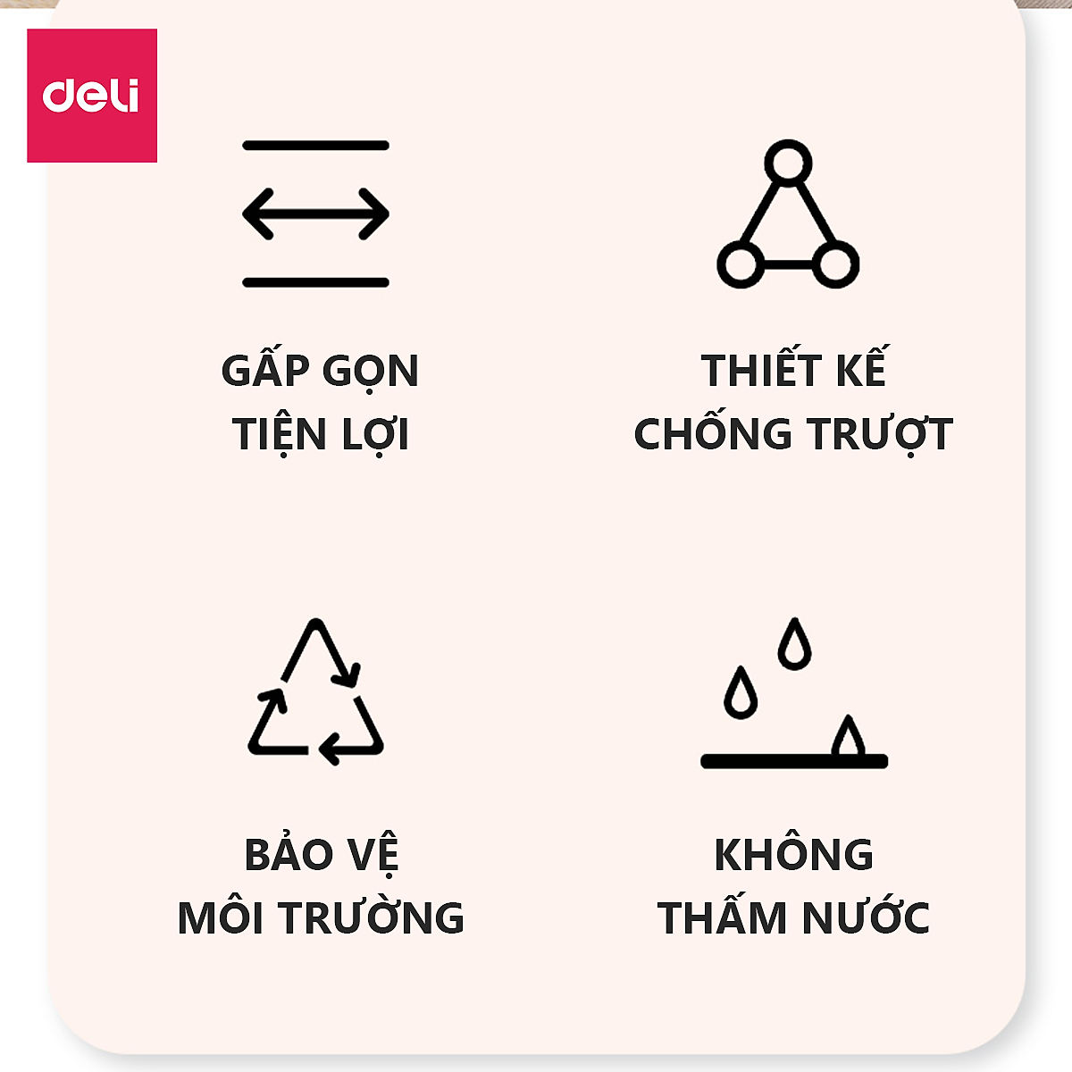 Bàn Gấp Học Sinh Thông Minh Gấp Gọn Có Khe Máy Tính Bảng Và Ổ USB Tuỳ Loại Deli - Bàn Xếp Laptop Đa Năng Có Thể Gấp Gọn - Nhiều Màu