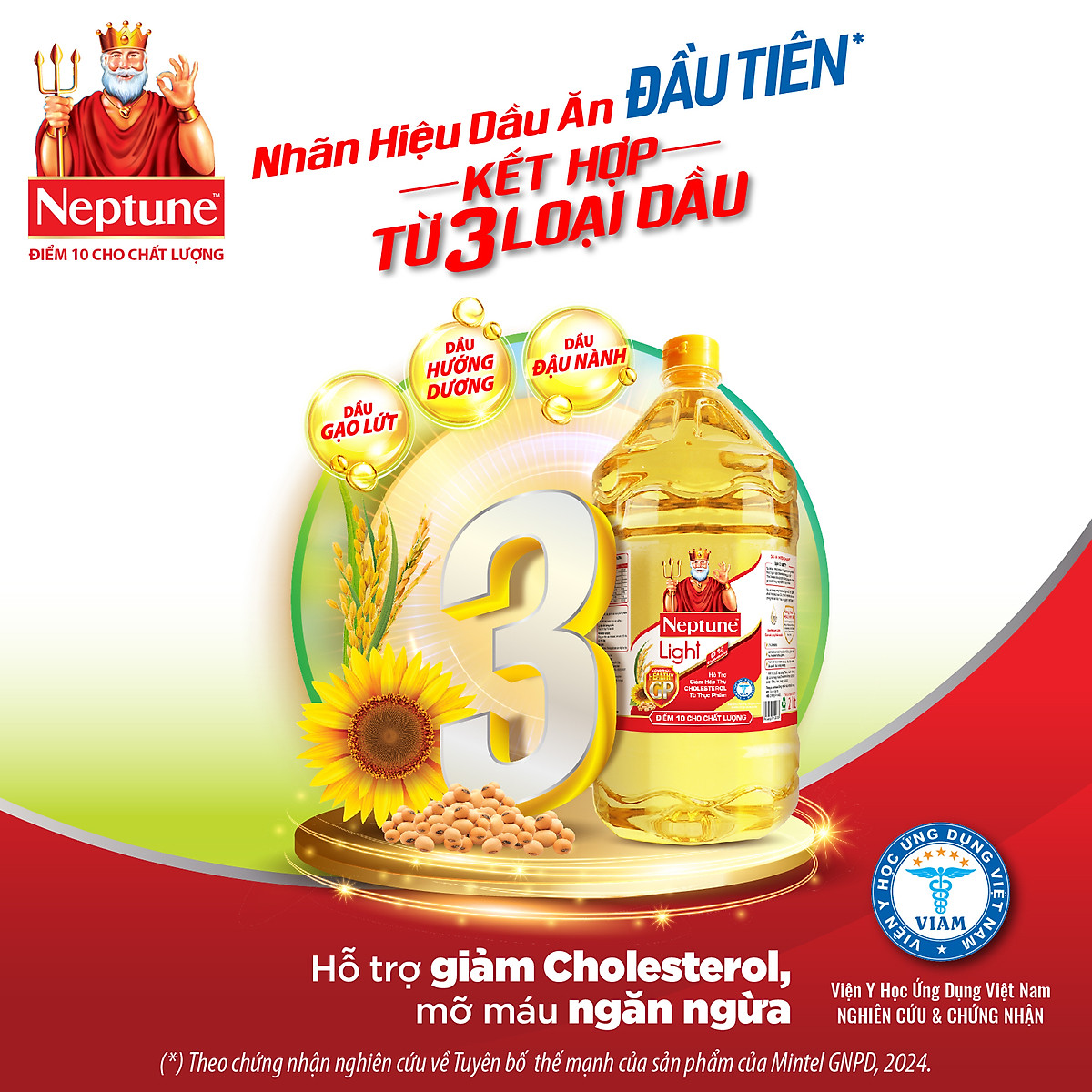 Dầu Ăn Thượng Hạng Nhãn Hiệu Neptune Light 1L/2L/5L