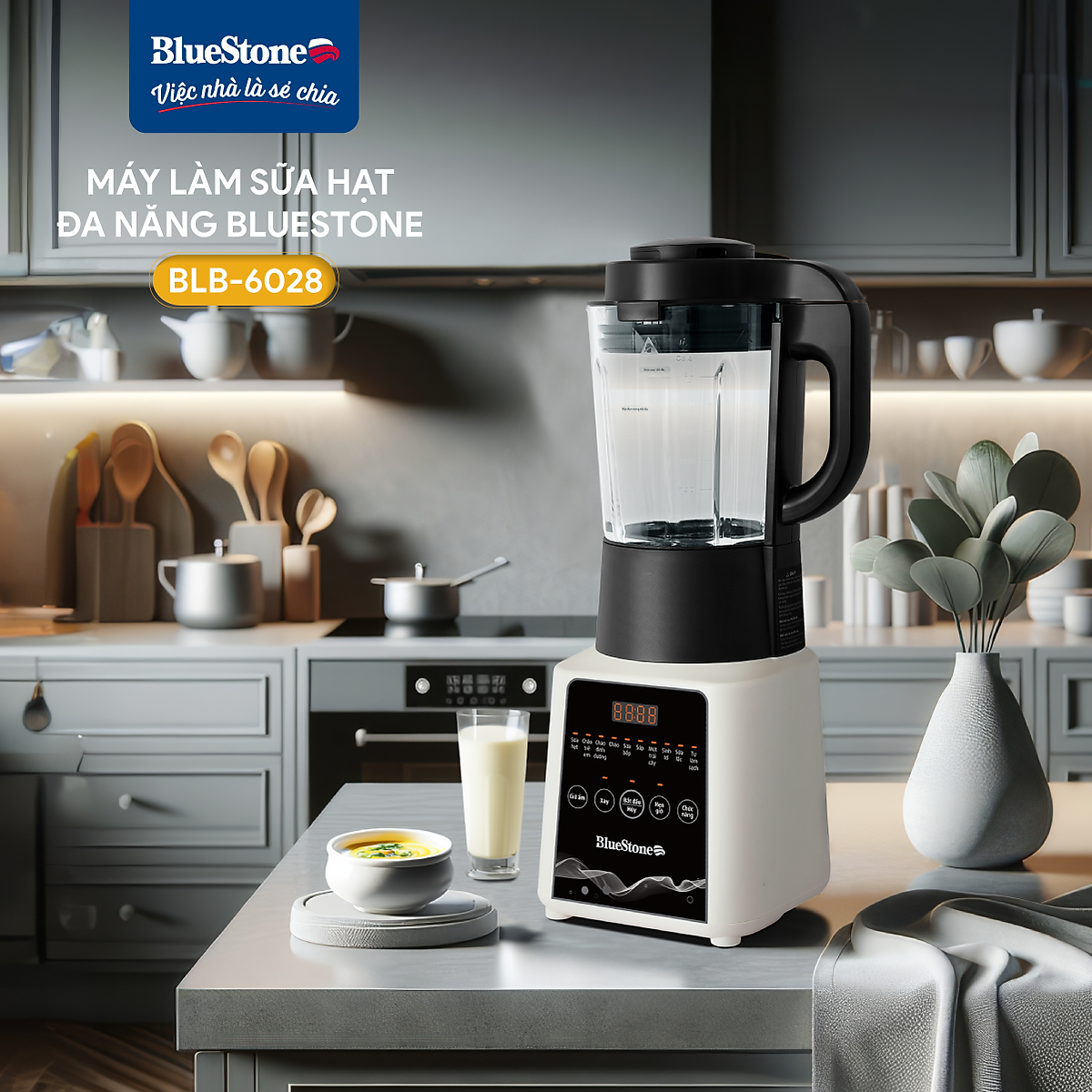 Máy Làm Sữa Hạt Đa Năng BlueStone BLB-6028 -1,75 Lít - (900-1000W) -11 Chương trình - Lưỡi 6 cánh - Bảo hành 24 tháng - Hàng chính hãng