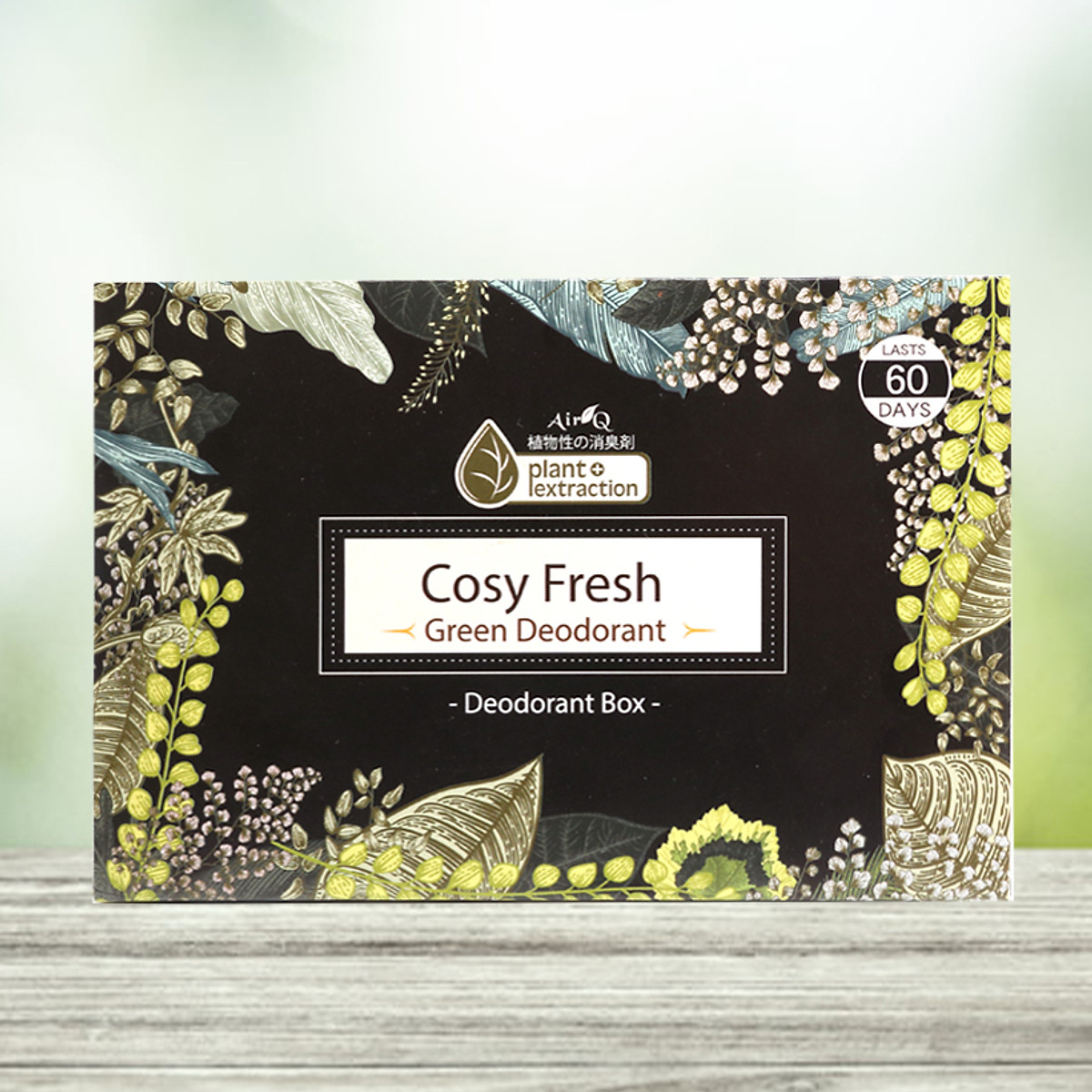 Hộp Thơm Khử Mùi Ẩm Mốc Trong Phòng, Ô Tô Hương Trà Xanh AIR-Q Cosy Fresh 160g - Nhập Khẩu Chính Hãng