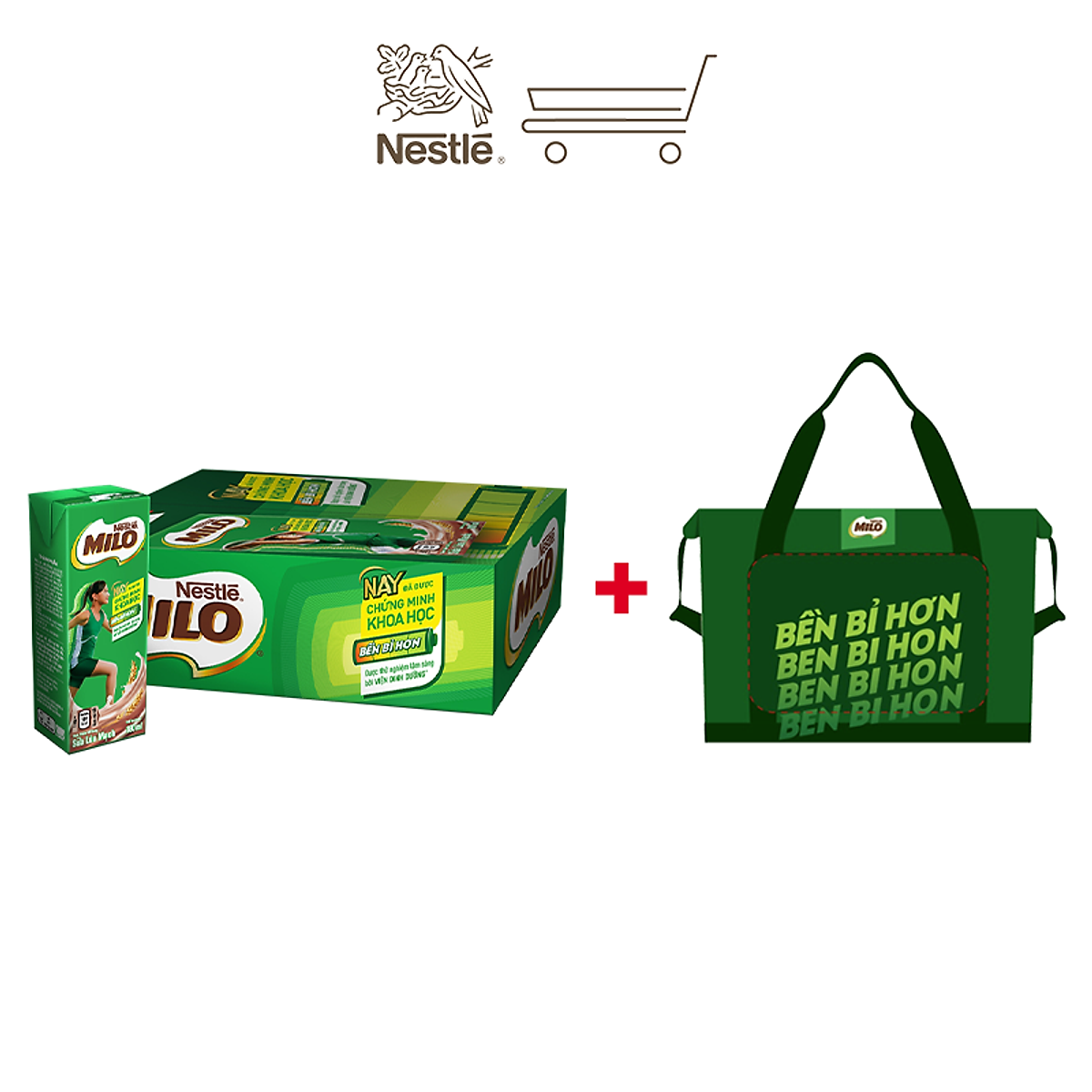 Thùng 48 Hộp Sữa lúa mạch Nestlé MILO 180ml